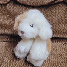 HTF Russ Berrie Softies BINKY THE PUPPY DOG Brown Tan White Small 5" Beanie Toy