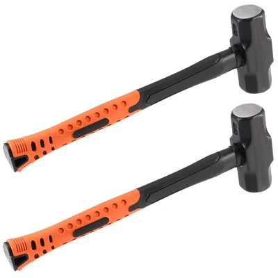2 PCS 16 Inch 4 Lbs Small Sledge Hammer, Mini Club Hammer with with Fiberglas...