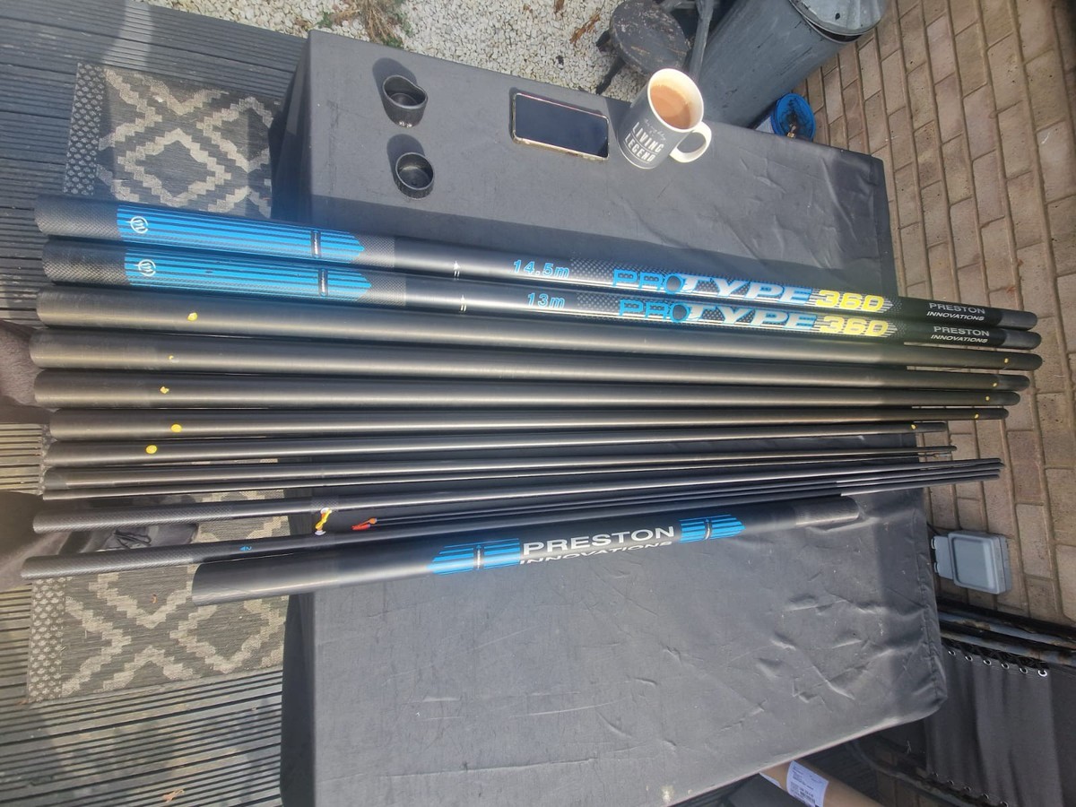 Preston 360 Prototype match carp pole x top kit dolly