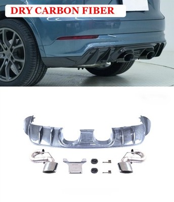 Dry Carbon Fiber Rear Lip with Exhaust Tips For New Cayenne 9Y0.1/9Y0.2 2018+