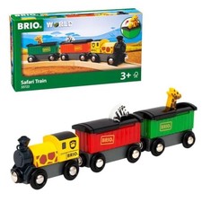 BRIO Safari Train 33722 for ages 3 and up. Toy Wooden Toy Locomotive Car Gift