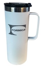 Taza de viaje aislada RTIC Formica Publicidad 8" metal blanco tapa atornillable de 20 OZ