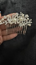 Fancy Bridal Hair Comb Wedding Hair Accessory with pearls