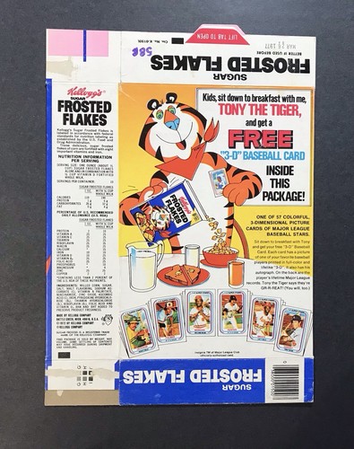Rare 1976 Kellogg's 3-D Baseball Cereal Box Complete Reggie Jackson Lou Brock