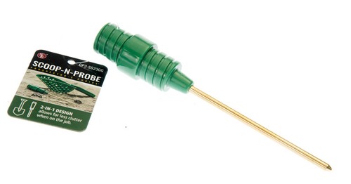 GREEN Plastic Metal Detector Scoop w/ Coin Probe-Sand-Beach-Treasure Gold Ring - Picture 4 of 4