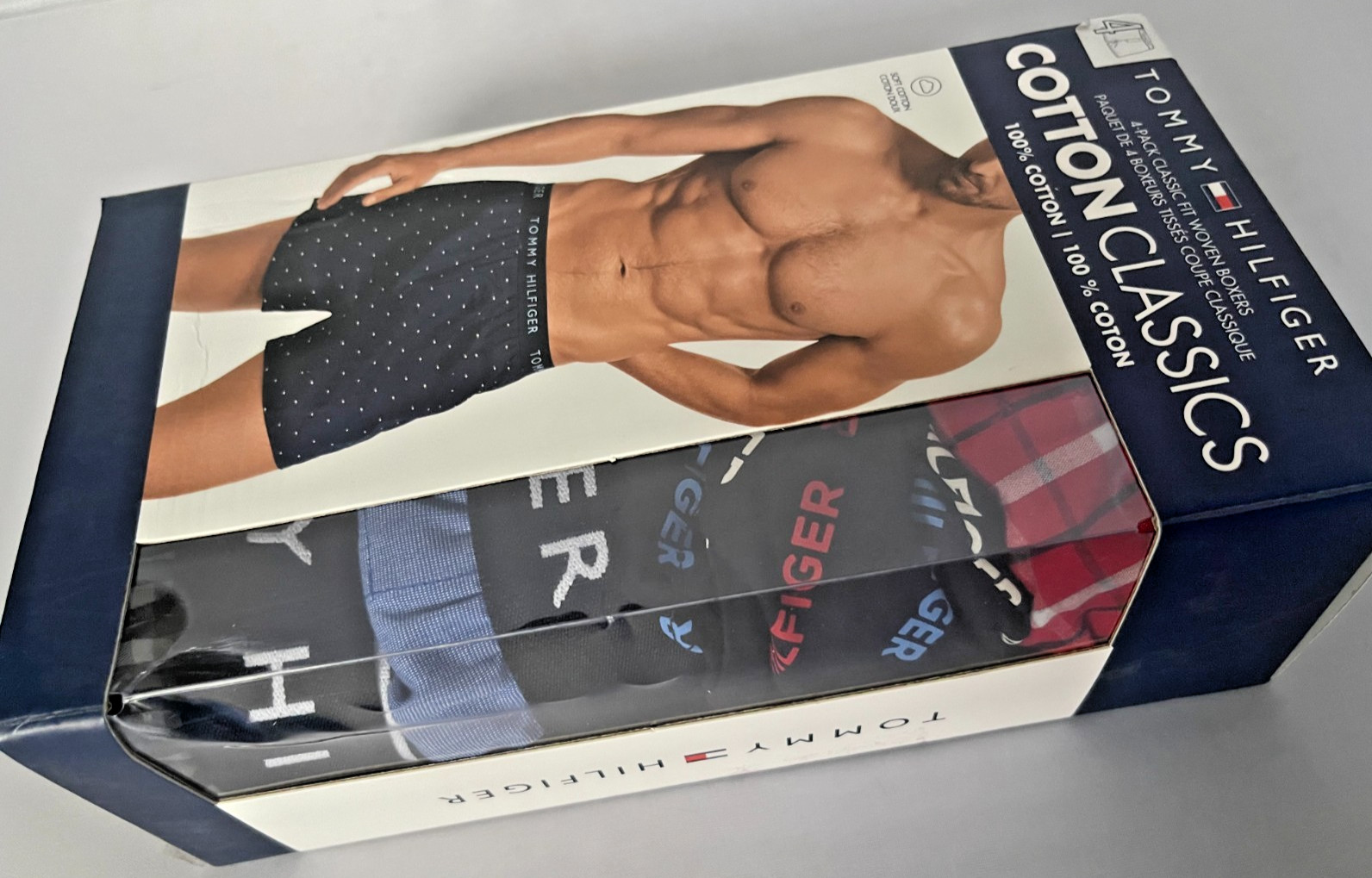 TOMMY HILFIGER Men's Underwear  Woven Boxers 100% Cotton Classic Fit 4 Pack  S M thumbnail 4