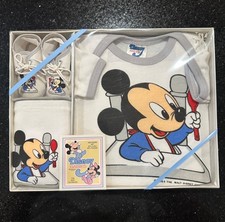 Vintage 1984 Disney Babies 3 Piece Set Size Newborn to 6 months - Mickey