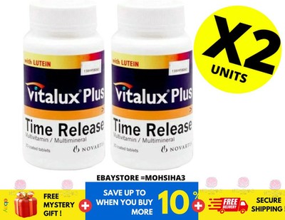 2x NEW VITALUX Plus Time Release Multivitamin & Multimineral 30's FREE SHIPPING