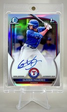 Gleider Figuereo 2023 1st Bowman Chrome Refractor Auto #/499 - Texas Rangers
