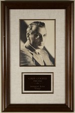 GARY COOPER - PHOTOGRAPH SIGNED