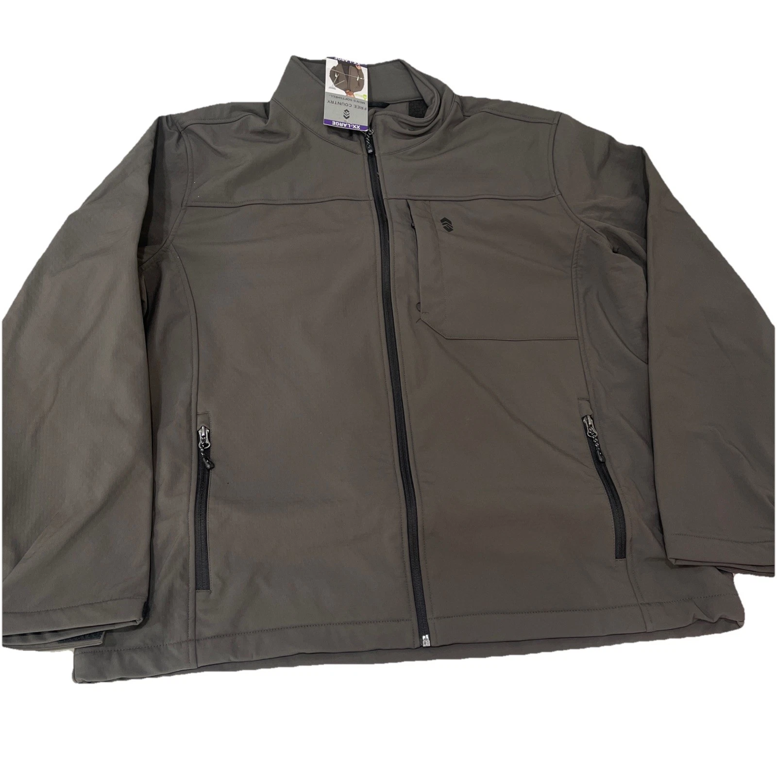 Free Country Men's Softshell Jacket Mushroom 2XL
