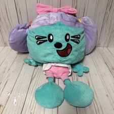 Wow Wow Wubbzy Daizy Plush Teal Blue Purple Hair Pink Flower Large 20 Inch
