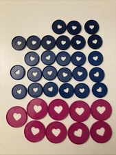 Set of 35 Happy Planner Discs With Heart Cutouts  1 3/4” And 1 1/4”