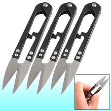 3 Pack Black Grip Metal Thread Clip Tailor Yarn Spring Scissors Stitch Cutter