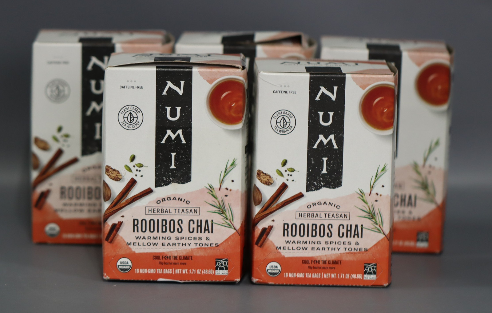 Numi Organic Tea  Rooibos Chai  Tea Bags  18 Ct  ( Pack of 5 )