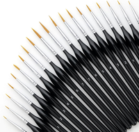 20 StüCk Feine Detail Pinsel Set, Pinselset Malen FüR Acrylfarben, Malpinsel FüR