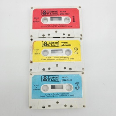 Vintage Listen & Learn with Phonics Casset Tapes by Dorthy Taft Watson, Book 1-5