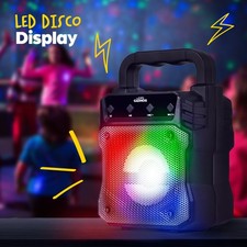 Wicked Gizmos Karaoke Party Speaker Bluetooth with Mic and LED Disco Lights