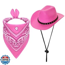 Fumwase Pet Cowboy Costume Halloween Costumes for Dogs Cat Cowboy Hats with B