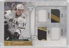 2011-12 Panini Titanium Quad Memorabilia 4/25 Jamie Benn #35 0c3