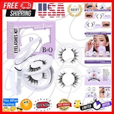Reusable Magnetic Eyelashes Natural Look False Eyelashes with Applicator Easy...
