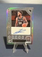 julian champagnie auto ss-cmp  silver prizm 2023 panini donruss optic