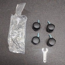 4-Pack 1" Swivel Threaded Stem Castor Wheels Tool