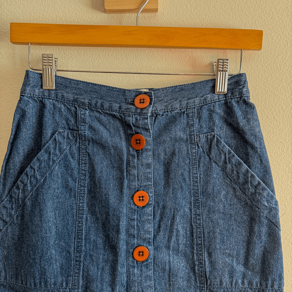 Universal Thread Western Edit Chambray Midi Skirt… - image 2