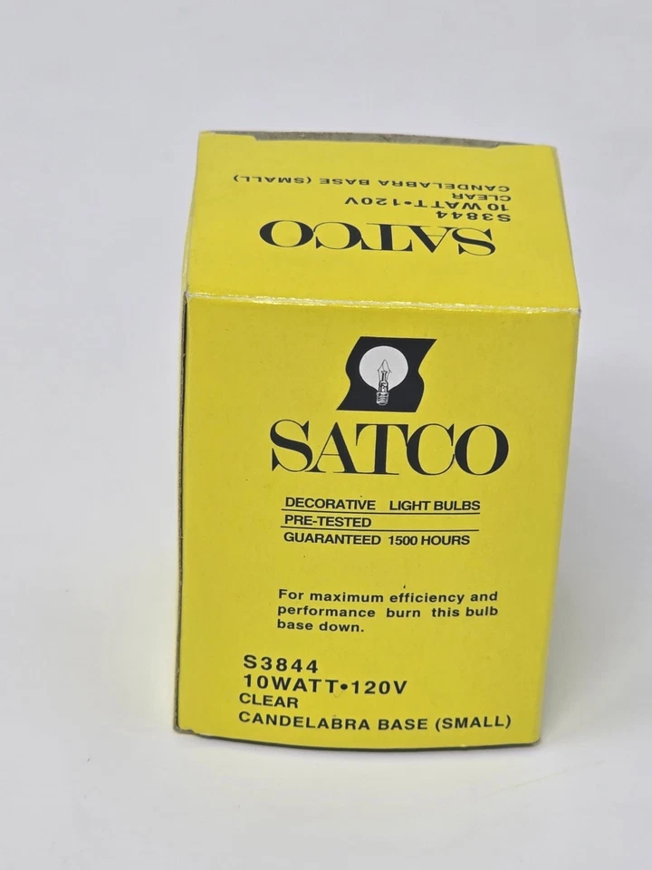 Satco S3844 10W Globe G12-1/2 Clear 120V Candelabra Base Bulb - Image 3 of 4