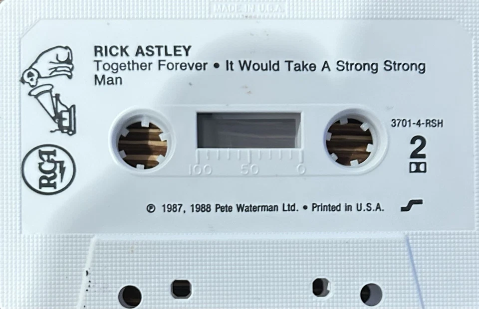 Rick Astley Cassette Standard Single Together Forever It Would Take A Strong Man Foto 2 de 3