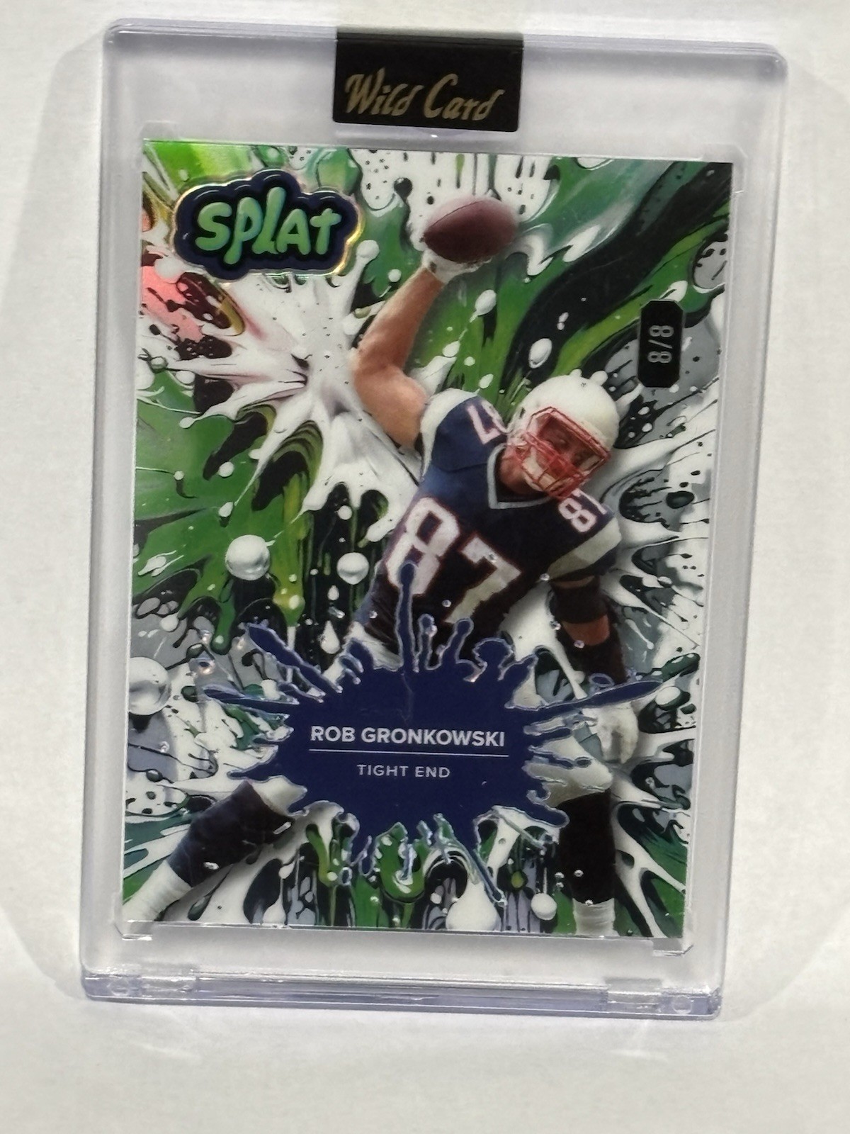 Rob Gronkowski Splat RARE EXCLUSIVE NUMBERED 8/8 New England Patriots