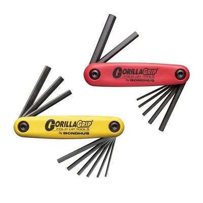 Bondhus Gorilla Grip Hex Fold Up Wrench Set SAE .05-3/16 Metric 1.5-6mm USA