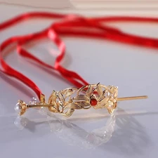 Antiquity Chinese Style Women's Pendant Long Tassels Headband Cos Hair Stick