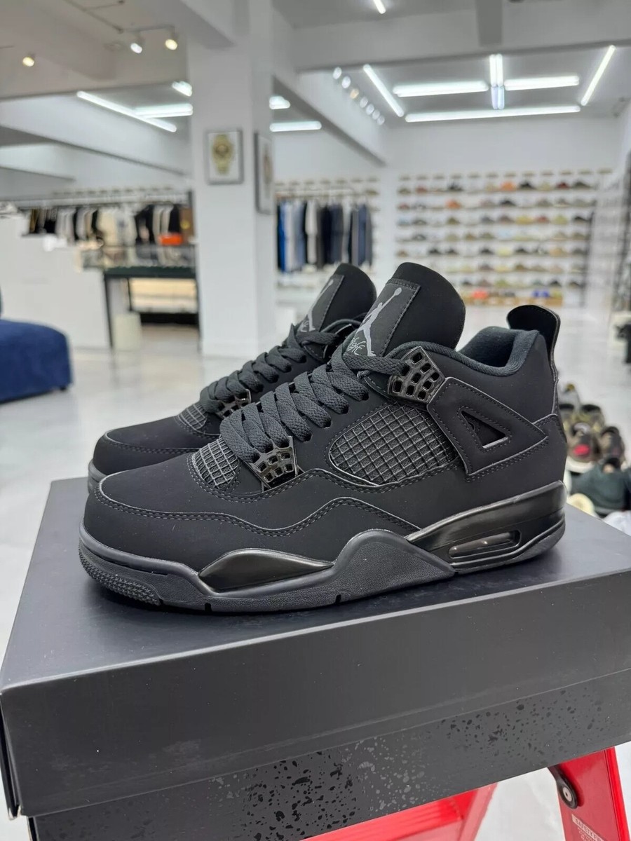 Air Jordan 4 Retro Black Cat CU1110-010 Men's Basketball Shoes | eBay