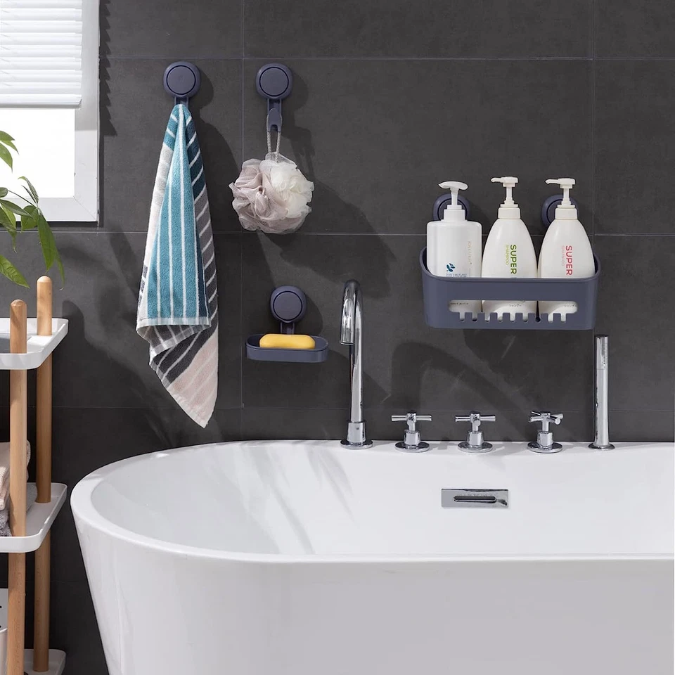 Seifenschale Saugnapf ohne Bohren Duschablage Seifenhalter Seifenablage Sätze - Bild 3 von 4