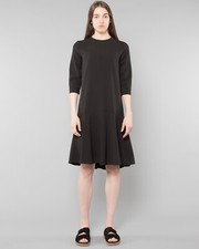 Ganni Size 34 (Fit AU 8 / UK 4) Black Clark Shift Dress 3/4 Sleeve
