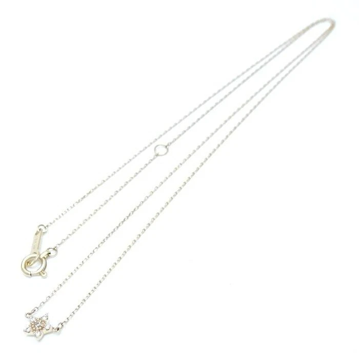 Collar De Estrella Con Motivo De Estrella De Diamante A 4℃ En Oro Amarillo K10YG - Imagen 2 de 4