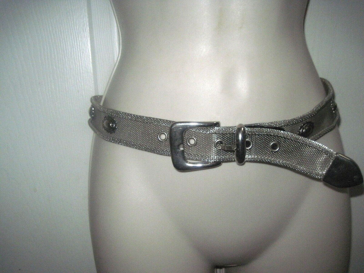 Vintage Silver Metal Mesh Adjustable Belt Sz Small, G Design & Rectangular Links Silver Mesh Belt - Etsy main image 3