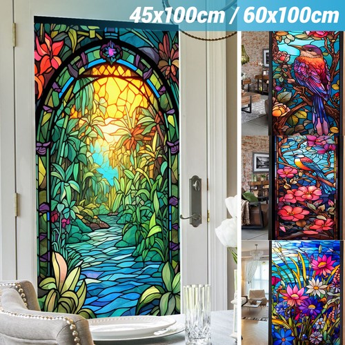 Stained Glass Window Film Shower Door Privacy Filters Light