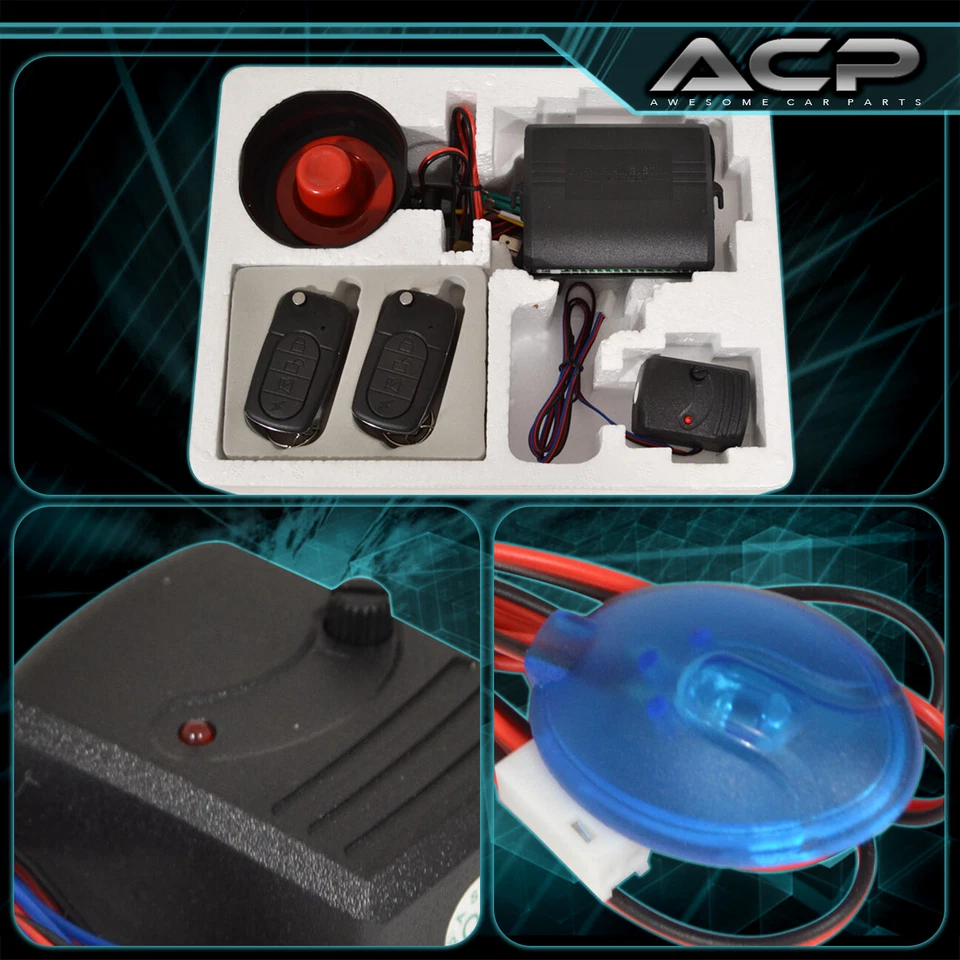 Flip Key Car Remote Anti-Hijacking Security Door Alarm System For Civic Accord - Image 3 of 3