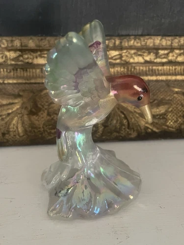 Fenton Glass Hummingbird-Signed D. Fredrick