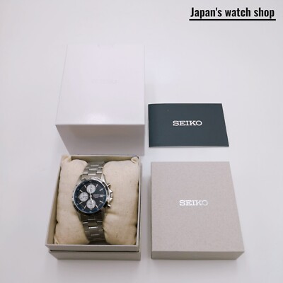 SEIKO SND365PC Chronograph Dark Blue Navy Men's Watch New in Box