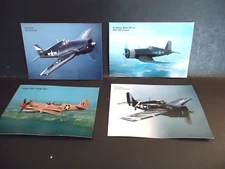 FOUR Kalamazoo Aviation History Museum Military Plane Postcards