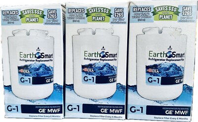 ~ 3 ~ Earth Smart G-1 Refrigerator Water Filter FITS GE MWF GWF HWF HWFA GWFA ++