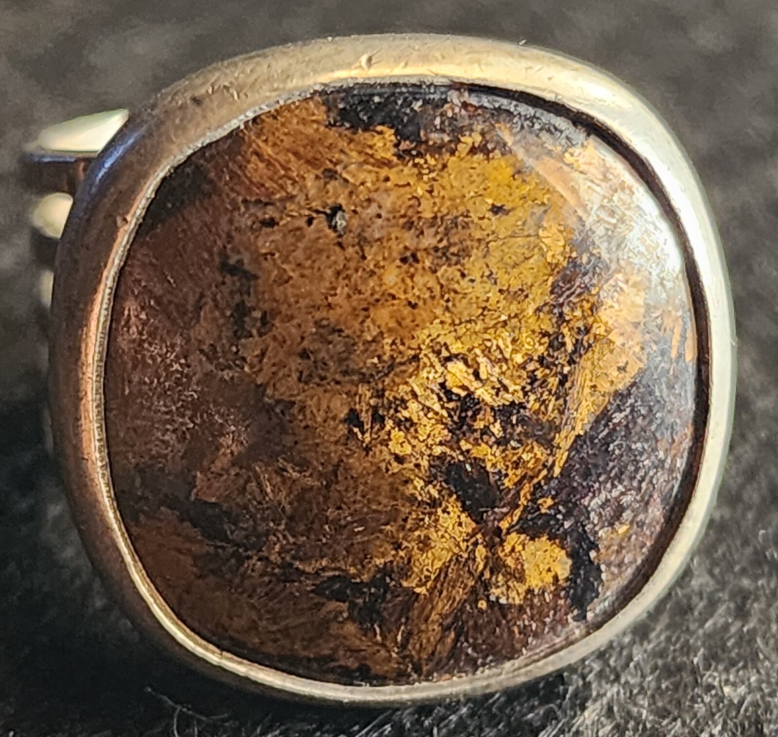 SILPADA Sterling Silver Bronzite Stone Ring Size … - image 10