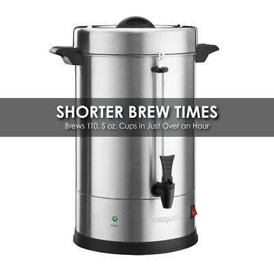 Waring Commercial WCU110 Coffee Urn, 110 Cup Capacity, Stainless Steel ,  1500W, | eBay