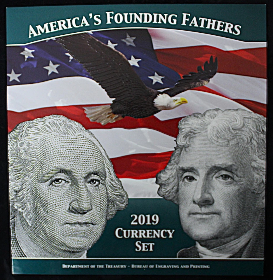 2019 $1 & $2 (Unc) Matching Currency Set - America's Founding Fathers - Image 2 of 3