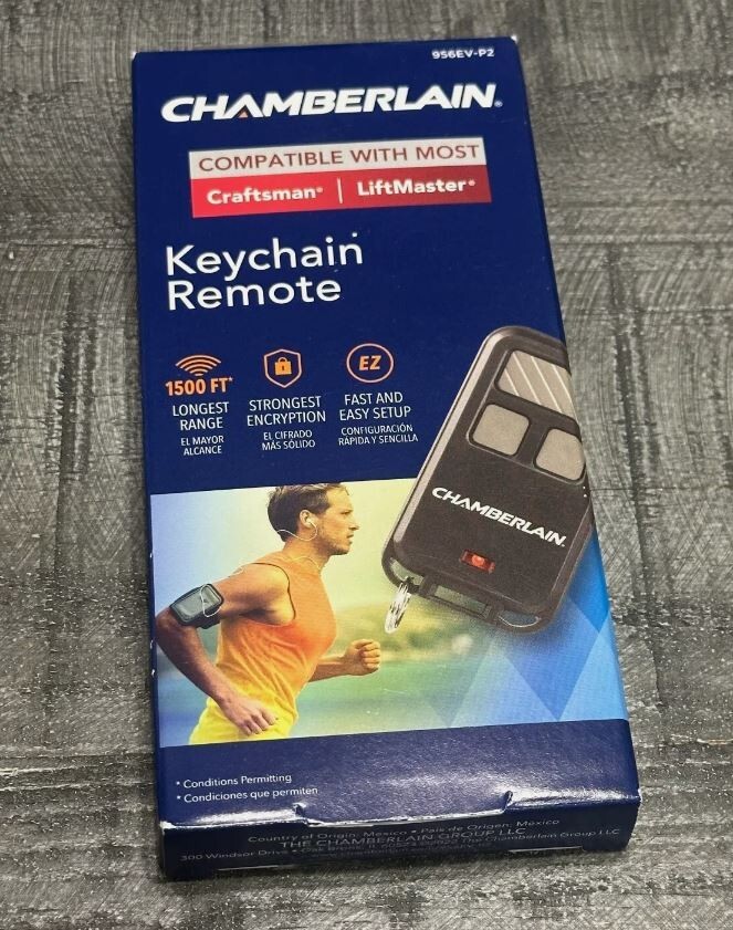 Chamberlain 3Button Keychain Garage Door Remote Control 956EVP2 NEW