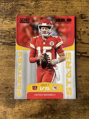2019 Score Football Fantasy Stars Patrick Mahomes II #FS-1 Kansas City Chiefs