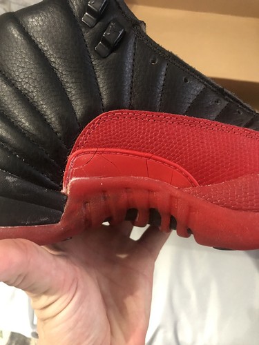 Nike Air Jordan 12 XII OG Flu Game 1997 Black Red 130690-061 Size 8 - Picture 3 of 12